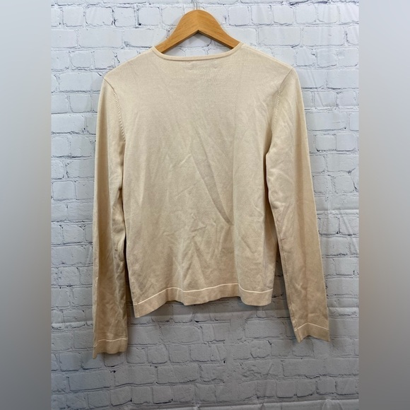 Lauren Ralph Lauren Silk Blend Light Weight Button Up Cardigan Womens Medium - Picture 2 of 8